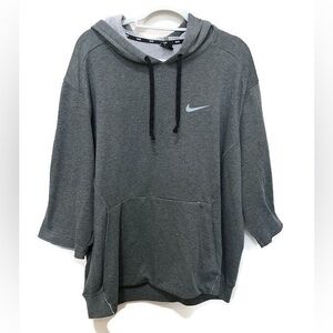Nike 3/4 Sleeve Pulloverer Sweatshirt XXL Gray Multipocket